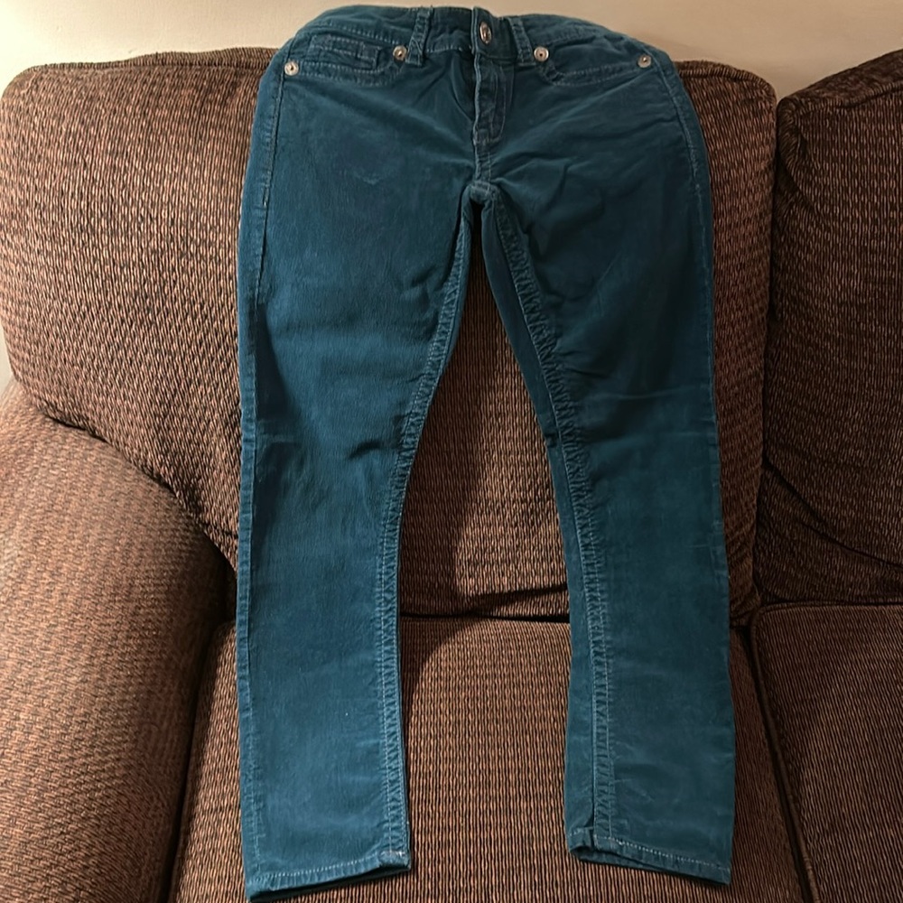 Seven7 Teal Color Corduroy Pants